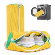 Warmtrip Shoe Washing Machine Bag: Laundry Shoe Bag for Washer and Dryer - 2pc Reusable Shoe Cleaning Bag for Sneaker Tennis Shoes Unstain Cleaner Kit (Yellow 2pcs)